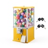 image:imageVEVOR Gumball Machine for Kids 17H Home Candy Vending Machine PC Gumball Dispenser Bubble Gum Machine for Game Stores Coin Operated Gumball Bank for Toy Capsules Bouncy Balls Candy RedYellow