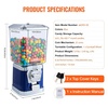 image:imageVEVOR Gumball Machine for Kids 17H Home Candy Vending Machine PC Gumball Dispenser Bubble Gum Machine for Game Stores Coin Operated Gumball Bank for Toy Capsules Bouncy Balls Candy RedBlue