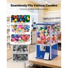 image:imageVEVOR Gumball Machine for Kids 17H Home Candy Vending Machine PC Gumball Dispenser Bubble Gum Machine for Game Stores Coin Operated Gumball Bank for Toy Capsules Bouncy Balls Candy RedBlue