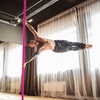 image:imageVEVOR Professional Dancing Pole Spinning Static Dancing Pole Kit Portable Removable Pole 45mm HeavyDuty Stainless Steel Pole Height Adjustable Fitness Pole for Exercise Home Club Gym SilverPink
