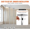 image:imageVEVOR Professional Dancing Pole Spinning Static Dancing Pole Kit Portable Removable Pole 45mm HeavyDuty Stainless Steel Pole Height Adjustable Fitness Pole for Exercise Home Club Gym SilverSilverRound