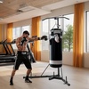 image:imageVEVOR Punching Bag Stand Steel Heavy Duty Workout Training Equipment Adjustable Height Boxing Punching Stand with Weighted Base Holds Up to 140 lbs Freestanding Sandbag Rack for Home Gym Fitness2in1 Punching Bag Stand with PullUp Bar