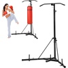 image:imageVEVOR Punching Bag Stand Steel Heavy Duty Workout Training Equipment Adjustable Height Boxing Punching Stand with Weighted Base Holds Up to 140 lbs Freestanding Sandbag Rack for Home Gym Fitness2in1 Punching Bag Stand with PullUp Bar
