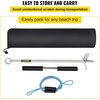 image:imageVEVOR Sand Anchor 36 Length Auger to The Beach and Sandbar 316 Stainless Steel Screw Anchor wRemovable Handle Bungee Line amp Carry Bag for Jet Ski PWC Pontoon Kayak18in