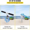image:imageVEVOR Sand Anchor 36 Length Auger to The Beach and Sandbar 316 Stainless Steel Screw Anchor wRemovable Handle Bungee Line amp Carry Bag for Jet Ski PWC Pontoon Kayak36in