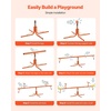 image:imageVEVOR Seesaw Teeter Totter for Kids 110 lbs Load Capacity per Seat Sit and Spin Teeter Totter with 4prong Support Legs Playground Equipment with Swiveling 360 Degrees Rotating for Aged 3 4 SeatsYellow