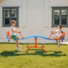 image:imageVEVOR Seesaw Teeter Totter for Kids 110 lbs Load Capacity per Seat Sit and Spin Teeter Totter with 4prong Support Legs Playground Equipment with Swiveling 360 Degrees Rotating for Aged 3 4 SeatsOrange  Blue