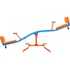 image:imageVEVOR Seesaw Teeter Totter for Kids 110 lbs Load Capacity per Seat Sit and Spin Teeter Totter with 4prong Support Legs Playground Equipment with Swiveling 360 Degrees Rotating for Aged 3 4 SeatsOrange  Blue