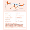 image:imageVEVOR Seesaw Teeter Totter for Kids 110 lbs Load Capacity per Seat Sit and Spin Teeter Totter with 4prong Support Legs Playground Equipment with Swiveling 360 Degrees Rotating for Aged 3 4 SeatsOrange  Blue