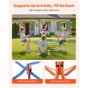 image:imageVEVOR Seesaw Teeter Totter for Kids 110 lbs Load Capacity per Seat Sit and Spin Teeter Totter with 4prong Support Legs Playground Equipment with Swiveling 360 Degrees Rotating for Aged 3 4 SeatsRedyellowblue