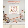 image:imageVEVOR Seesaw Teeter Totter for Kids 110 lbs Load Capacity per Seat Sit and Spin Teeter Totter with 4prong Support Legs Playground Equipment with Swiveling 360 Degrees Rotating for Aged 3 4 SeatsYellow