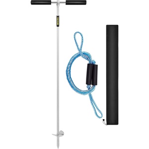 image:imageVEVOR Sand Anchor 36 Length Auger to The Beach and Sandbar 316 Stainless Steel Screw Anchor wRemovable Handle Bungee Line amp Carry Bag for Jet Ski PWC Pontoon Kayak36in