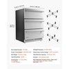image:imageVEVOR 3Drawer Refrigerator 24 in Undercounter Beverage Cooler Large Capacity Drink Fridge 3 Separate Storage Zones 304 Stainless Steel Drawers Fast Cooling for Kitchen Game Room amp Home Bar