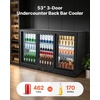image:imageVEVOR Back Bar Cooler 114 CuFt Commercial Beverage Refrigerator 3 Sliding Glass Doors Fan Cooling Under Counter Beer Fridge wLED Lighting Shelves LowE Glass Display for Drinks Bar Store