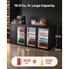 image:imageVEVOR Back Bar Cooler 196 Cu Ft Counter Height Beverage Refrigerator Commercial Bar Display Fridge w 3 Glass Doors LED Lighting Fan Cooling Beer Wine Cooler for Pub Merchandiser Store  Commercial Bar Display Fridge w 3 Glass Doors LED Lighting Fan Cooling Beer Wine Cooler for Pub Merchandiser Store