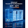 image:imageVEVOR Back Bar Cooler 196 Cu Ft Counter Height Beverage Refrigerator Commercial Bar Display Fridge w 3 Glass Doors LED Lighting Fan Cooling Beer Wine Cooler for Pub Merchandiser Store  Commercial Bar Display Fridge w 3 Glass Doors LED Lighting Fan Cooling Beer Wine Cooler for Pub Merchandiser Store