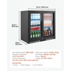 image:imageVEVOR Back Bar Cooler 74 Cu Ft Commercial Beverage Refrigerator Under Counter Bar Fridge with 2 Sliding Doors LED Lighting Adjustable Shelves LowE Glass Display Cooler for Beer Wine Drink