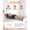 image:imageVEVOR Inversion Table 300 lbs Capacity Heavy Duty Back Inverter Stretcher Inverted Table with DualRoller Locking Decompression Tables for Shoulders Neck MultiAngle Adjustable Tether StrapBlue and Black Back Pad  Black Frame
