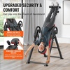 image:imageVEVOR Inversion Table 300 lbs Capacity Heavy Duty Back Inverter Stretcher Inverted Table with DualRoller Locking Decompression Tables for Shoulders Neck MultiAngle Adjustable Tether StrapRedBlack
