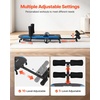 image:imageVEVOR Inversion Table 300 lbs Capacity Heavy Duty Back Inverter Stretcher Inverted Table with DualRoller Locking Decompression Tables for Shoulders Neck MultiAngle Adjustable Tether StrapBlue and Black Back Pad  Black Frame