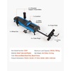 image:imageVEVOR Inversion Table 300 lbs Capacity Heavy Duty Back Inverter Stretcher Inverted Table with DualRoller Locking Decompression Tables for Shoulders Neck MultiAngle Adjustable Tether StrapBlue and Black Back Pad  Black Frame