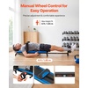 image:imageVEVOR Inversion Table 300 lbs Capacity Heavy Duty Back Inverter Stretcher Inverted Table with DualRoller Locking Decompression Tables for Shoulders Neck MultiAngle Adjustable Tether StrapBlue and Black Back Pad  Black Frame