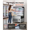 image:imageVEVOR Open Air Merchandiser 31 cu ft Shelving Commercial Refrigerator Grab and Go Fan Cooling Display Cooler with LED Lighting Night Curtain Horizontal for Restaurants Stores Office54 cuft