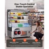 image:imageVEVOR Open Air Merchandiser 31 cu ft Shelving Commercial Refrigerator Grab and Go Fan Cooling Display Cooler with LED Lighting Night Curtain Horizontal for Restaurants Stores Office75 cuft
