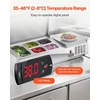 image:imageVEVOR Refrigerated Condiment Prep Station 140 W Countertop Refrigerated Condiment Station with Five 13 Pans amp Four 16 Pans 304 Stainless Body and PC Lid Sandwich Prep Table with Stainless GuardNew Stainless 40 in