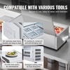 image:imageVEVOR Refrigerated Condiment Prep Station 140 W Countertop Refrigerated Condiment Station with Five 13 Pans amp Four 16 Pans 304 Stainless Body and PC Lid Sandwich Prep Table with Stainless GuardNew Stainless 48in