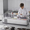 image:imageVEVOR Refrigerated Condiment Prep Station 140 W Countertop Refrigerated Condiment Station with Five 13 Pans amp Four 16 Pans 304 Stainless Body and PC Lid Sandwich Prep Table with Stainless GuardOriginal Glass 55 in