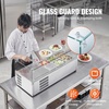 image:imageVEVOR Refrigerated Condiment Prep Station 140 W Countertop Refrigerated Condiment Station with Five 13 Pans amp Four 16 Pans 304 Stainless Body and PC Lid Sandwich Prep Table with Stainless GuardOriginal Glass 40 in