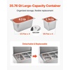 image:imageVEVOR Refrigerated Condiment Prep Station 140 W Countertop Refrigerated Condiment Station with Five 13 Pans amp Four 16 Pans 304 Stainless Body and PC Lid Sandwich Prep Table with Stainless GuardNew Stainless 60 in