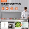 image:imageVEVOR Refrigerated Condiment Prep Station 140 W Countertop Refrigerated Condiment Station with Five 13 Pans amp Four 16 Pans 304 Stainless Body and PC Lid Sandwich Prep Table with Stainless GuardOriginal Stainless 71 in