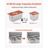 image:imageVEVOR Refrigerated Condiment Prep Station 140 W Countertop Refrigerated Condiment Station with Five 13 Pans amp Four 16 Pans 304 Stainless Body and PC Lid Sandwich Prep Table with Stainless GuardNew Stainless 71 in