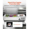 image:imageVEVOR Refrigerated Condiment Prep Station 140 W Countertop Refrigerated Condiment Station with Five 13 Pans amp Four 16 Pans 304 Stainless Body and PC Lid Sandwich Prep Table with Stainless GuardNew Stainless 40 in