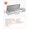 image:imageVEVOR Refrigerated Condiment Prep Station 140 W Countertop Refrigerated Condiment Station with Five 13 Pans amp Four 16 Pans 304 Stainless Body and PC Lid Sandwich Prep Table with Stainless GuardNew Stainless 60 in