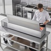 image:imageVEVOR Refrigerated Condiment Prep Station 140 W Countertop Refrigerated Condiment Station with Five 13 Pans amp Four 16 Pans 304 Stainless Body and PC Lid Sandwich Prep Table with Stainless GuardOriginal Stainless 71 in