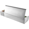 image:imageVEVOR Refrigerated Condiment Prep Station 140 W Countertop Refrigerated Condiment Station with Five 13 Pans amp Four 16 Pans 304 Stainless Body and PC Lid Sandwich Prep Table with Stainless GuardNew Stainless 60 in
