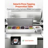 image:imageVEVOR Refrigerated Condiment Prep Station 140 W Countertop Refrigerated Condiment Station with Five 13 Pans amp Four 16 Pans 304 Stainless Body and PC Lid Sandwich Prep Table with Stainless GuardNew Stainless 60 in