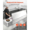 image:imageVEVOR Refrigerated Condiment Prep Station 140 W Countertop Refrigerated Condiment Station with Five 13 Pans amp Four 16 Pans 304 Stainless Body and PC Lid Sandwich Prep Table with Stainless GuardNew Stainless 71 in