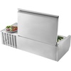 image:imageVEVOR Refrigerated Condiment Prep Station 140 W Countertop Refrigerated Condiment Station with Five 13 Pans amp Four 16 Pans 304 Stainless Body and PC Lid Sandwich Prep Table with Stainless GuardNew Stainless 40 in