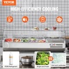 image:imageVEVOR Refrigerated Condiment Prep Station 140 W Countertop Refrigerated Condiment Station with Five 13 Pans amp Four 16 Pans 304 Stainless Body and PC Lid Sandwich Prep Table with Stainless GuardOriginal Glass 55 in