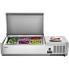 image:imageVEVOR Refrigerated Condiment Prep Station 140 W Countertop Refrigerated Condiment Station with Five 13 Pans amp Four 16 Pans 304 Stainless Body and PC Lid Sandwich Prep Table with Stainless GuardNew Stainless 40 in