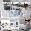 image:imageVEVOR Refrigerated Condiment Prep Station 140 W Countertop Refrigerated Condiment Station with Five 13 Pans amp Four 16 Pans 304 Stainless Body and PC Lid Sandwich Prep Table with Stainless GuardOriginal Stainless 71 in