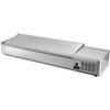 image:imageVEVOR Refrigerated Condiment Prep Station 140 W Countertop Refrigerated Condiment Station with Five 13 Pans amp Four 16 Pans 304 Stainless Body and PC Lid Sandwich Prep Table with Stainless GuardNew Stainless 60 in