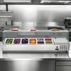 image:imageVEVOR Refrigerated Condiment Prep Station 140 W Countertop Refrigerated Condiment Station with Five 13 Pans amp Four 16 Pans 304 Stainless Body and PC Lid Sandwich Prep Table with Stainless GuardNew Glass 60 in