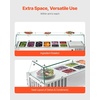 image:imageVEVOR Refrigerated Condiment Prep Station 140 W Countertop Refrigerated Condiment Station with Five 13 Pans amp Four 16 Pans 304 Stainless Body and PC Lid Sandwich Prep Table with Stainless GuardNew Glass 60 in