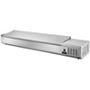 image:imageVEVOR Refrigerated Condiment Prep Station 140 W Countertop Refrigerated Condiment Station with Five 13 Pans amp Four 16 Pans 304 Stainless Body and PC Lid Sandwich Prep Table with Stainless GuardNew Stainless 71 in