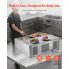 image:imageVEVOR Refrigerated Condiment Prep Station 150 W Countertop Refrigerated Condiment Station with Eight 16 Pans 304 Stainless Body and PC Lid Sandwich Prep Table for Restaurant amp Food StallNew Standard 275 in